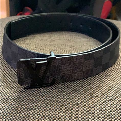 checkered Louis Vuitton belt